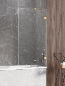 NEW TRENDY AVEXA GOLD SHINE parawan nawannowy 50 cm, szkło transparentne