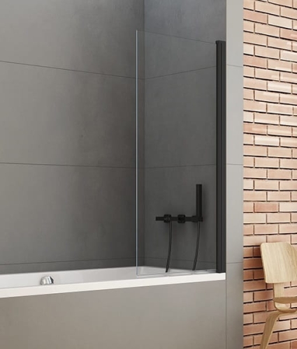 NEW TRENDY NEW SOLEO BLACK parawan nawannowy 60 cm, szkło transparentne