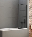 NEW TRENDY NEW SOLEO BLACK parawan nawannowy 70 cm, szkło transparentne