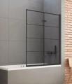 NEW TRENDY NEW SOLEO BLACK parawan nawannowy prawy 100 cm, szkło transparentne