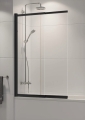 NEW TRENDY SENSI BLACK parawan nawannowy 100 cm, szkło transparentne