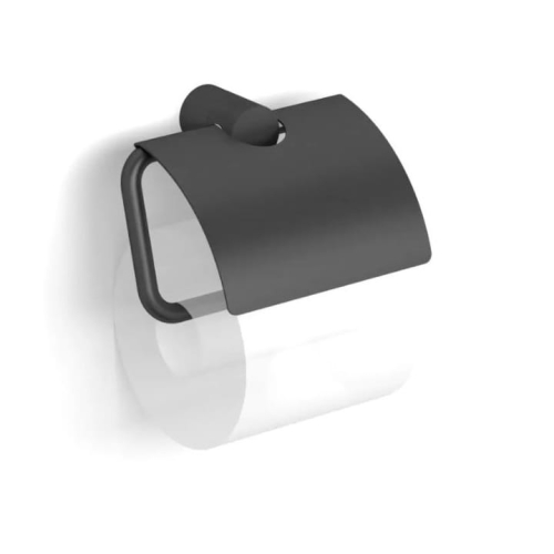 STELLA MEGAN uchwyt na papier toaletowy z osłoną, czarny mat
