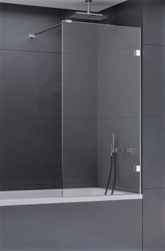 NEW TRENDY AVENTA parawan nawannowy 80 cm, szkło transparentne