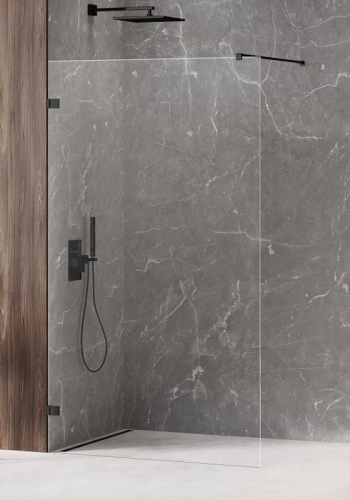 NEW TRENDY AVEXA BLACK 160 ścianka walk-in, szkło transparentne