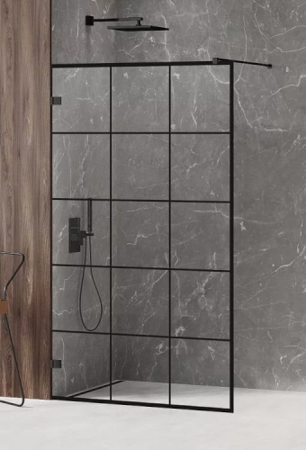 NEW TRENDY AVEXA BLACK 80 ścianka walk-in, szkło transparentne