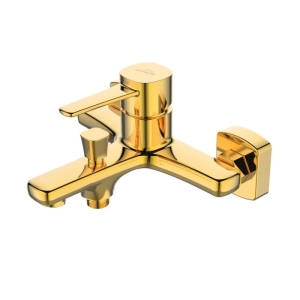 INVENA GLAMOUR bateria wannowo-natryskowa naścienna, złota