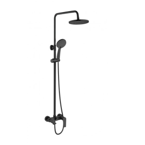 INVENA DOKOS zestaw natryskowy z deszczownicą i baterią, czarny