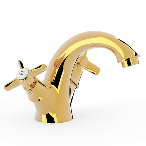 TRES CLASIC EXCLUSIVE bateria umywalkowa stojąca, 24-k złoto