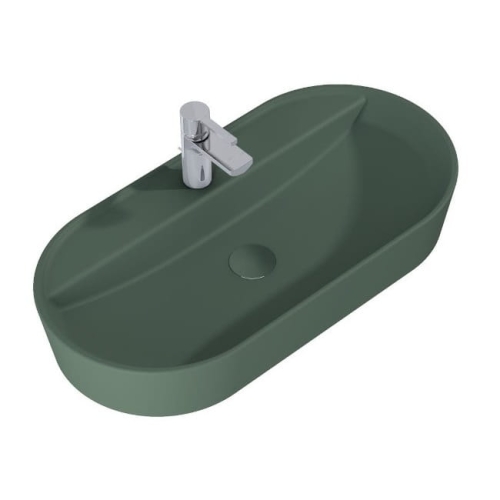 ELITA BABETTE umywalka nablatowa 80 cm, forest green mat