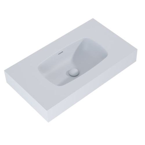 ELITA DIMPLE umywalka marmurowa 80 cm, szary mat