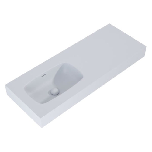 ELITA DIMPLE umywalka marmurowa lewa 120 cm, szary mat