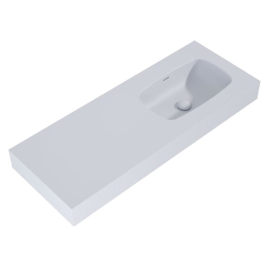 ELITA DIMPLE umywalka marmurowa prawa 120 cm, szary mat