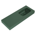 ELITA DIMPLE umywalka marmurowa prawa 120 cm, forest green mat