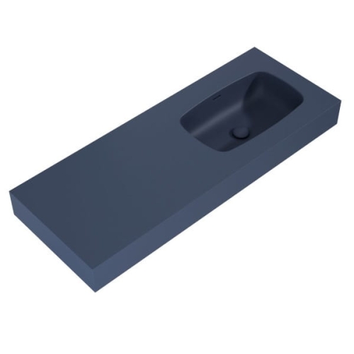 ELITA DIMPLE umywalka marmurowa prawa 120 cm, navy blue mat