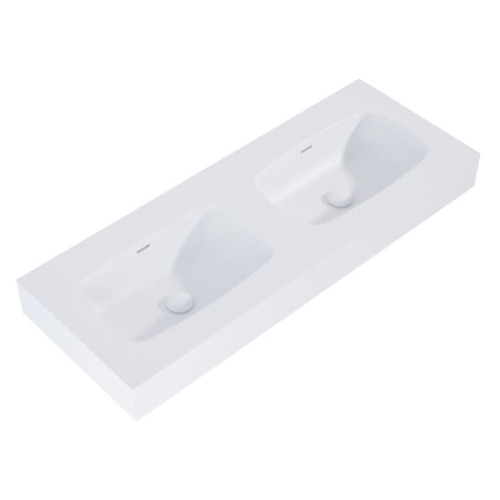 ELITA DIMPLE umywalka marmurowa 120 cm, biały mat