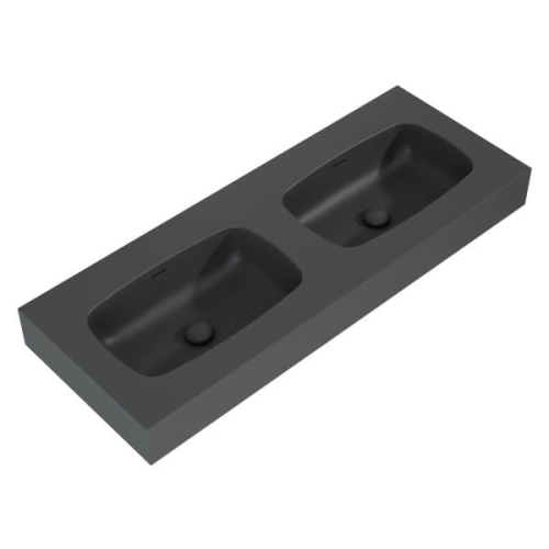 ELITA DIMPLE umywalka marmurowa 120 cm, antracyt mat