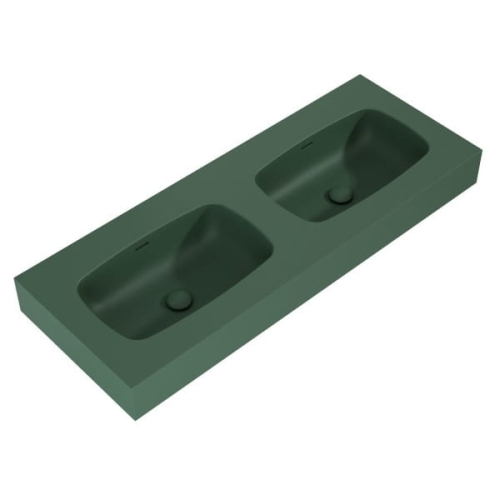 ELITA DIMPLE umywalka marmurowa 120 cm, forest green mat