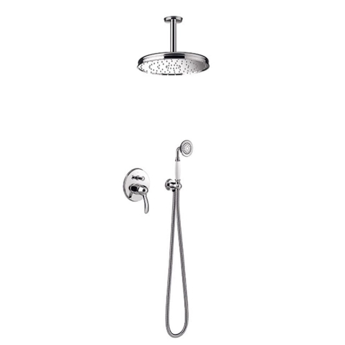 TRES CLASIC EXCLUSIVE zestaw natryskowy z baterią i deszczownicą, chrom