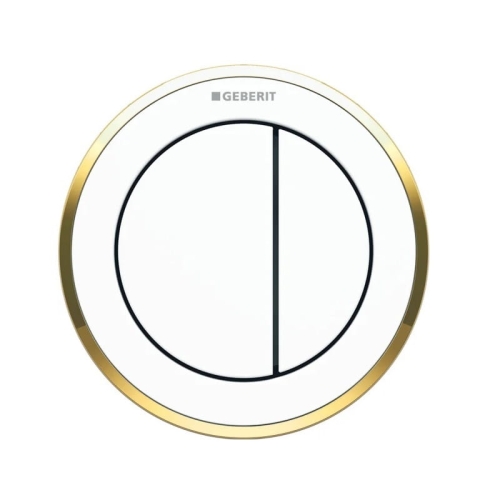 GEBERIT TYP 10 przycisk spłukujący, biały/ złoty