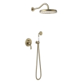 TRES CLASIC EXCLUSIVE zestaw natryskowy podtynkowy, mosiądz antyczny matowy