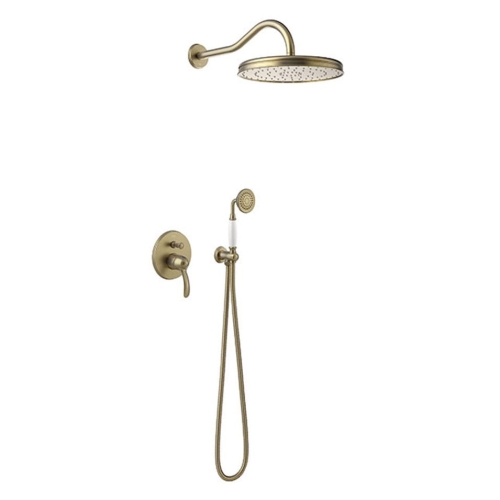 TRES CLASIC EXCLUSIVE zestaw natryskowy podtynkowy, mosiądz antyczny matowy