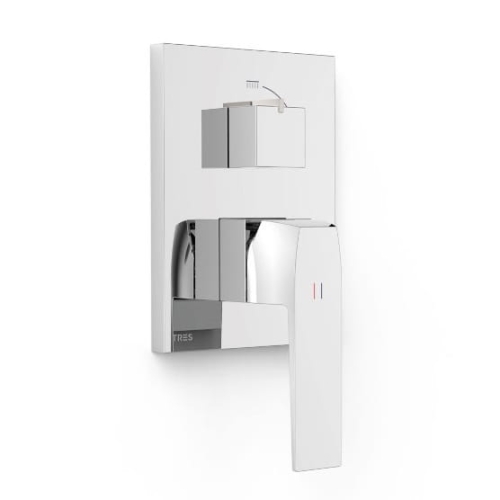 TRES SLIM EXCLUSIVE bateria wannowo-natryskowa podtynkowa, chrom