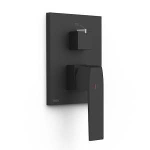 TRES SLIM EXCLUSIVE bateria wannowo-natryskowa, czarny mat