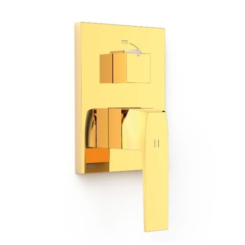 TRES SLIM EXCLUSIVE bateria wannowo-natryskowa podtynkowa, 24-k złoto