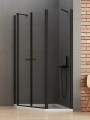 NEW TRENDY NEW SOLEO BLACK 100x80 cm kabina pięciokątna, szkło transparentne