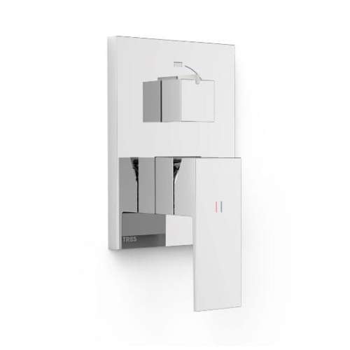TRES CUADRO EXCLUSIVE bateria wannowo-natryskowa podtynkowa, chrom