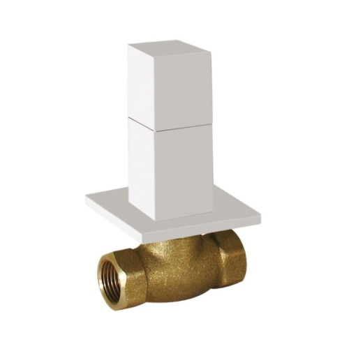 TRES CUADRO EXCLUSIVE zawór odcinający podtynkowy, biały mat
