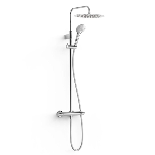 TRES OVER-WALL zestaw natryskowy termostatyczny z deszczownicą, chrom