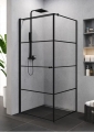 NEW TRENDY SUPERIA BLACK 90x90 cm kabina kwadratowa, szkło transparentne