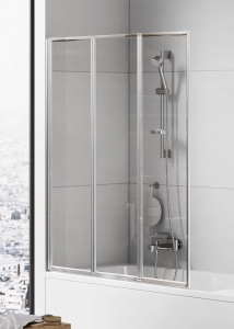 NEW TRENDY TREX parawan nawannowy 100 cm, szkło transparentne