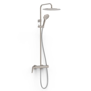 TRES FUJI zestaw natryskowy z baterią i deszczownicą, stal