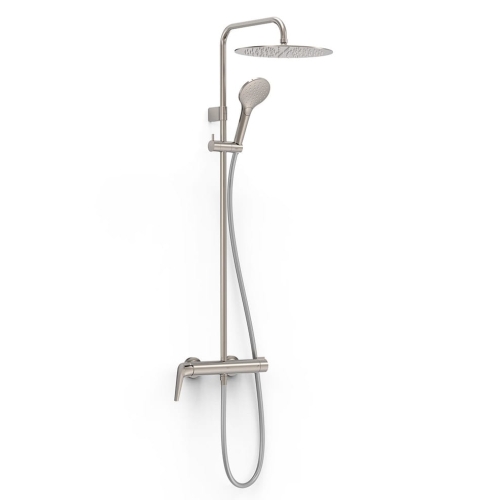 TRES FUJI zestaw natryskowy z baterią i deszczownicą, stal