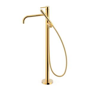 TRES STUDY EXCLUSIVE bateria wannowo-natryskowa wolnostojąca, 24-k złoto