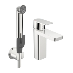 ORAS STELA ECO bateria umywalkowa stojąca z rączką Bidetta, chrom