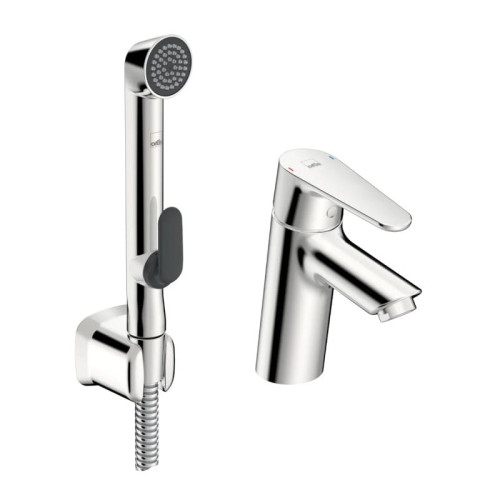 ORAS OPTIMA bateria umywalkowa stojąca z rączką Bidetta, chrom