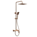 VALVEX ARS zestaw natryskowy z deszczownicą i wylewką, miedź szczotkowana