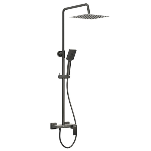 VALVEX ARS zestaw natryskowy z deszczownicą i wylewką, czarny mat