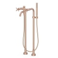 TRES MONT BLANC EXCLUSIVE bateria wannowo-natryskowa wolnostojąca, 24-k matowe różowe złoto