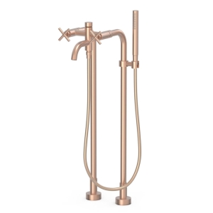 TRES MONT BLANC EXCLUSIVE bateria wannowo-natryskowa wolnostojąca, 24-k matowe różowe złoto