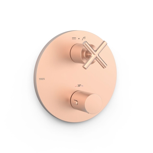 TRES MONT BLANC THERM-BOX bateria wannowo-natryskowa podtynkowa, 24-k matowe różowe złoto
