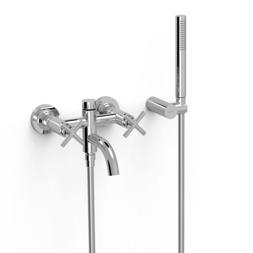 TRES MONT BLANC EXCLUSIVE bateria wannowo-natryskowa naścienna, chrom