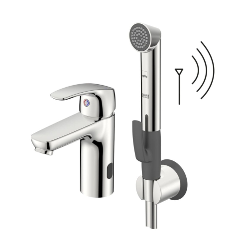 ORAS SAFIRA HYBRID bateria umywalkowa stojąca z rączką Bidetta, chrom