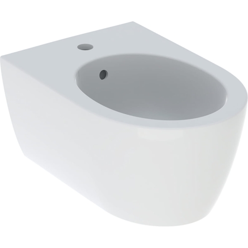 GEBERIT Bidet stojący ICON, B35.5cm, H30cm, T53cm, ukryte mocowania, z przelewem, z otworem na baterię, KeraTect