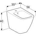 GEBERIT Bidet stojący ICON SQUARE przylegający do ściany