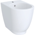 GEBERIT Bidet stojący ACANTO, B35cm, H42.5cm, T51cm, przylegający do ściany, ukryte mocowania, z przelewem, z otworem na baterię, KeraTect