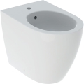 GEBERIT Bidet stojący ICON, ukryte mocowania, przylegający do ściany, 56cm, z przelewem,